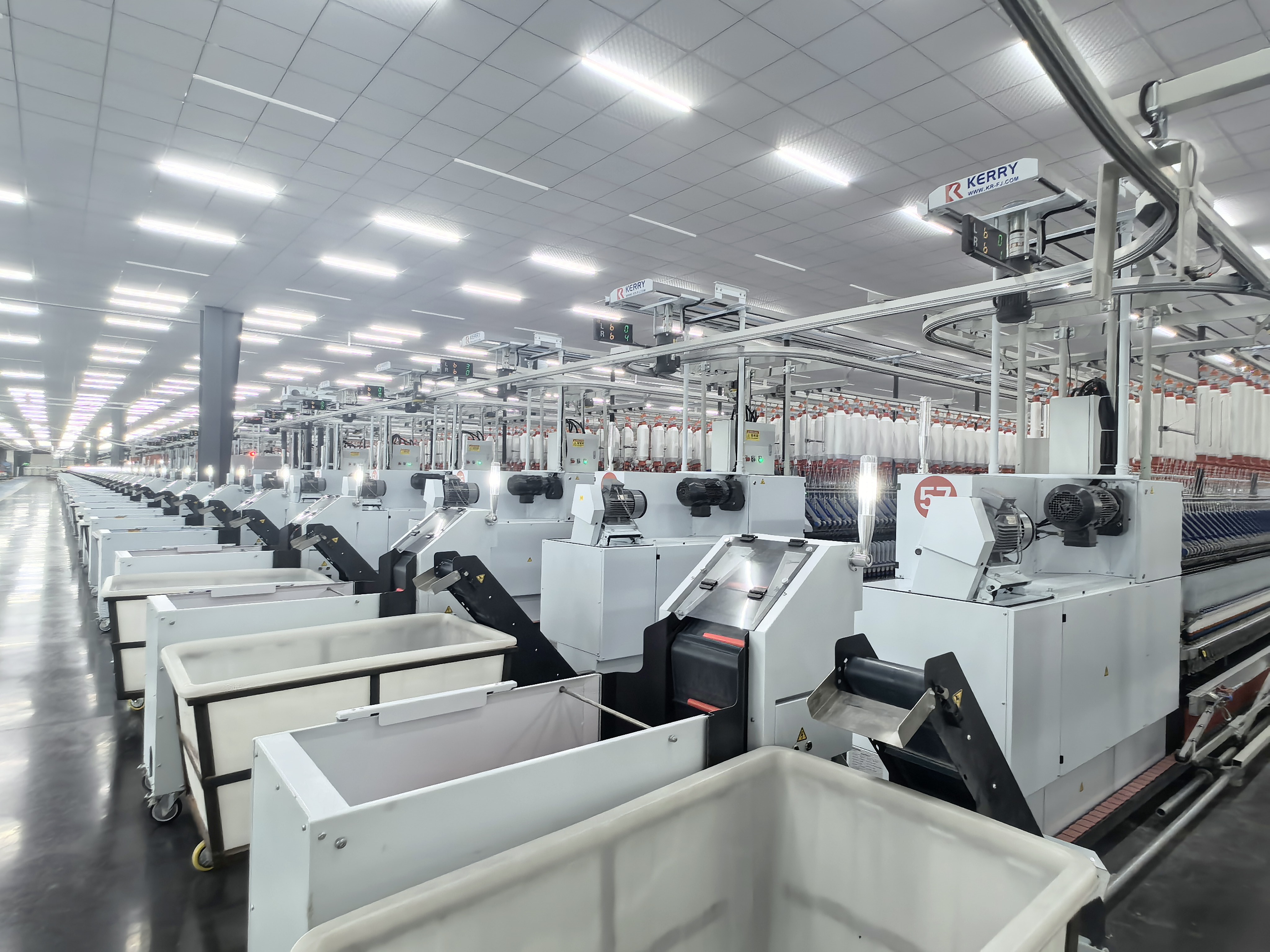 Automated ring spinning line